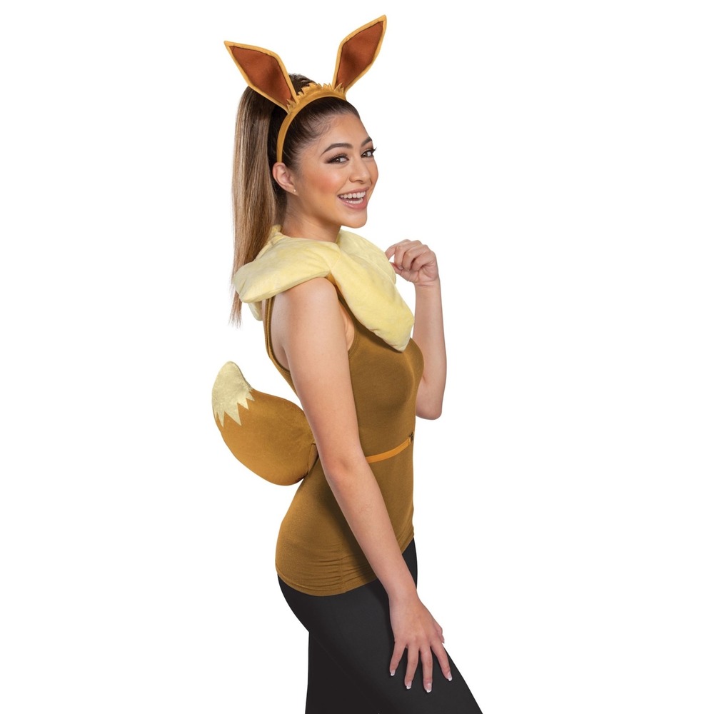 Pokemon Eevee Costume Accessory Kit Headband Ears Collar Tail Disguise New